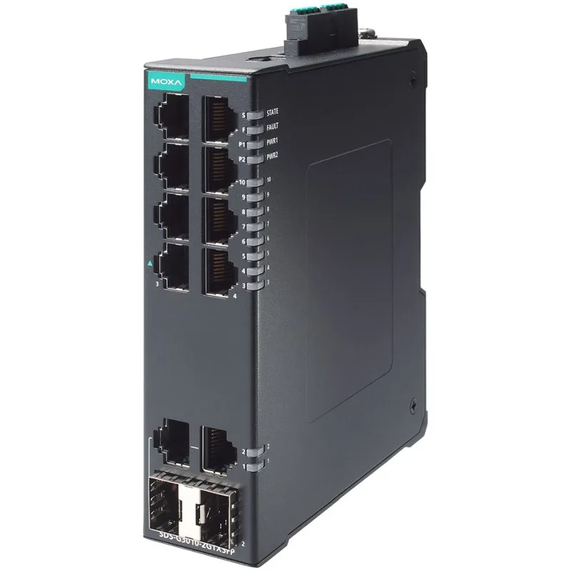 Moxa Industrial Modular Mngd Ethernet Switch 8xfe+2xge