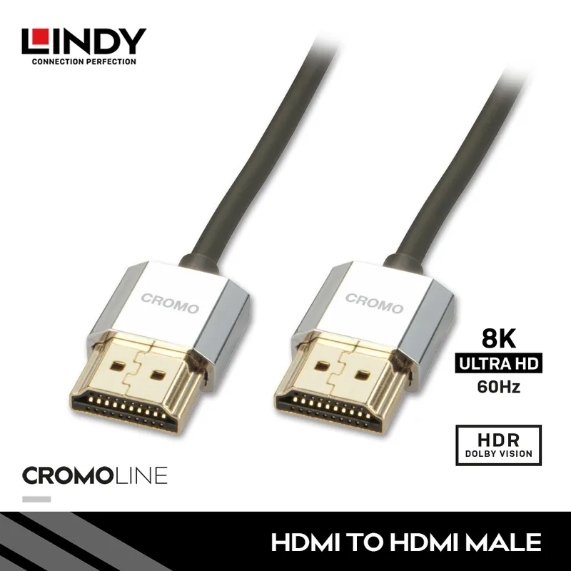 LINDY 41670-0,5 m CROMO smal höghastighets-HDMI-kabel