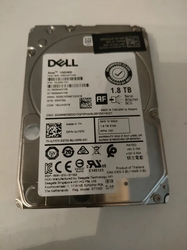 JY57X interna hårddiskar 2.5" 1,8 TB SAS