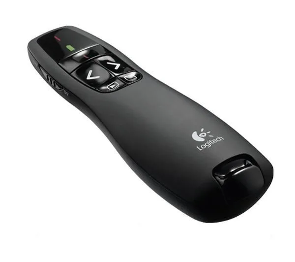 Logitech R400-presentatör, trådlös 2,4 GHz-anslutning via USB-mottagare