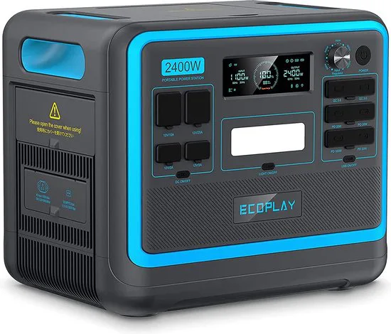 ECO-WORTHY PS2400 W powerstation 2048Wh LiFePO4-batteri