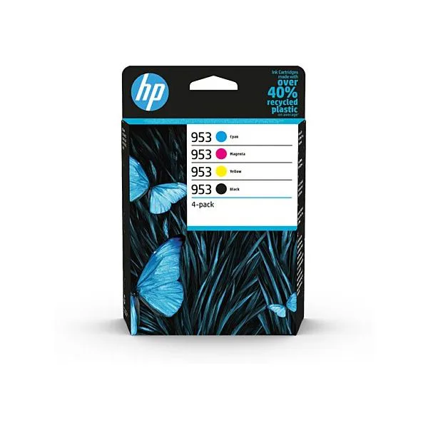 HP Originale 953-blækpatroner, sort/cyan/magenta/gul, 4 stk.