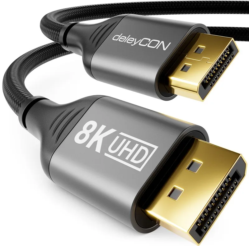 deleyCON 1m 8K DisplayPort-Kabel