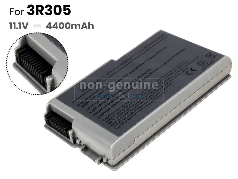 eQuipIT Batteri för Dell Latitude D500 4400mAh