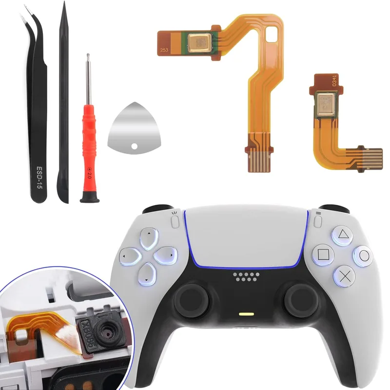 för PS5 mikrofon flexkabel för Playstation 5 för PS5 BDM-010 ersättningsmikrofon flexkabel handtag inre mikrofon band kabelhögtalare för PS5-kontroll