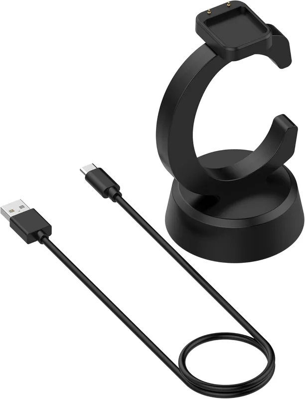 Hållbar Fit3 Smartwatch-laddarehållare USB Magnetic Dock, Lätt Bärbar Design, Lämplig för FIT 3(SM-R390), Bekväm Visningsvinkel, Svart ABS-material