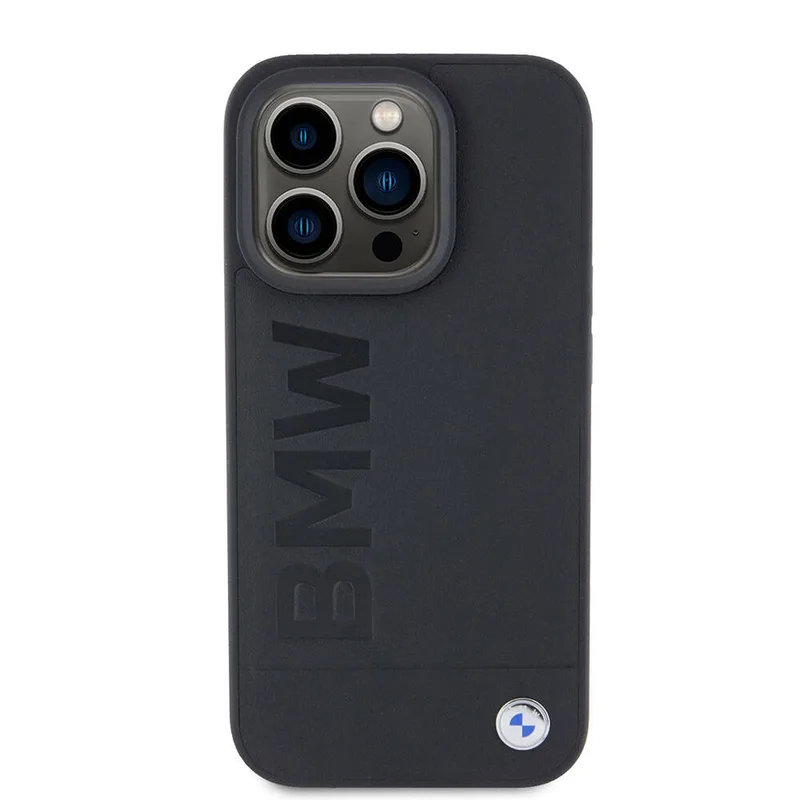 BMW Mobilskal till iPhone 15 Pro Magsafe Läder Hot Stamp