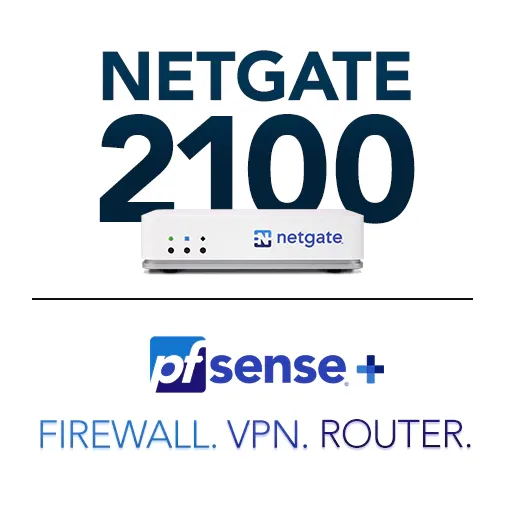 Firewall och PfSense+ Netgate 2100 Base VPN-router