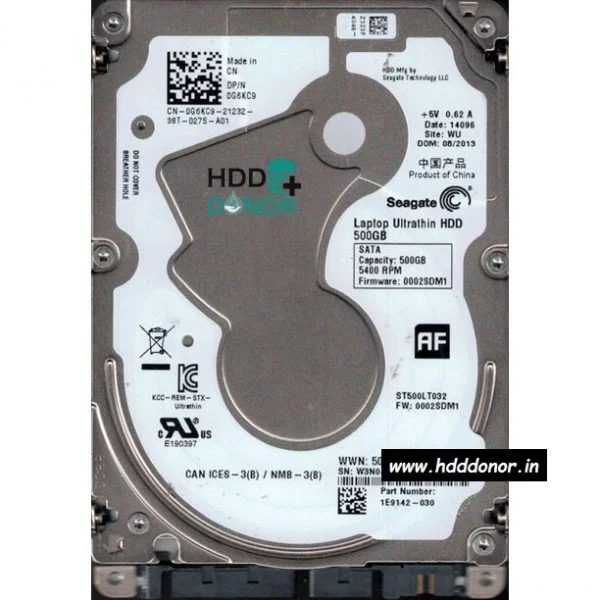 Seagate ST500LT032 F/W: 0002SDM1 P/N: 1E9142-030 500 GB WU