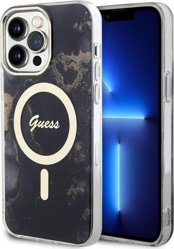 Guess iPhone 14 Pro Magsafe Skal Marble + Trådlös Laddare