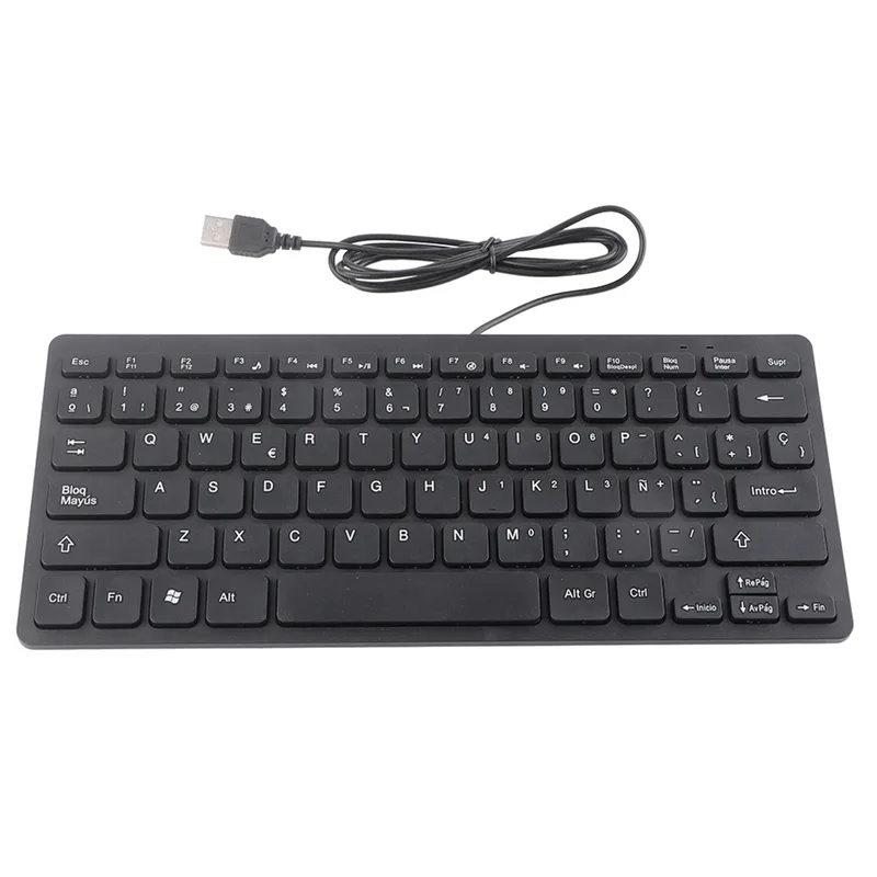 KIMISS Tangentbord 78 tangenter, trådbundet mini USB-gränssnitt skrivbord