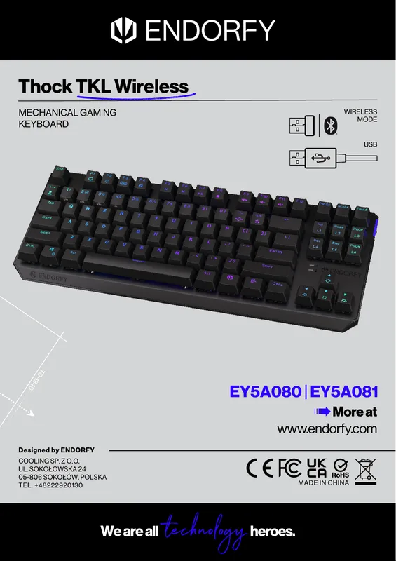 ENDORFY Thock TKL Trådlös NO Brown