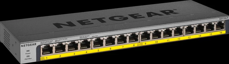 NETGEAR PoE-switch med 16 portar