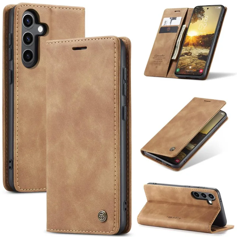 CaseMe Samsung Galaxy S25 Retro läder plånboksfodral