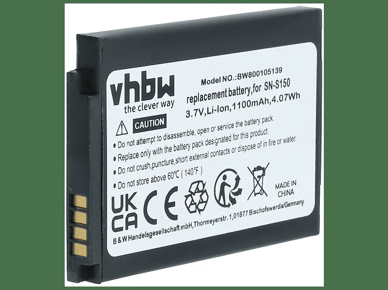 vhbw Li-Ion batteri 1100 mAh