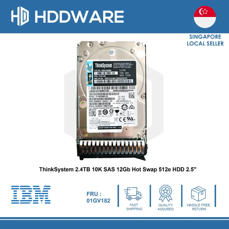 7XB7A00069 01GV182 ThinkSystem 2,5 tum 2,4 TB 10K SAS