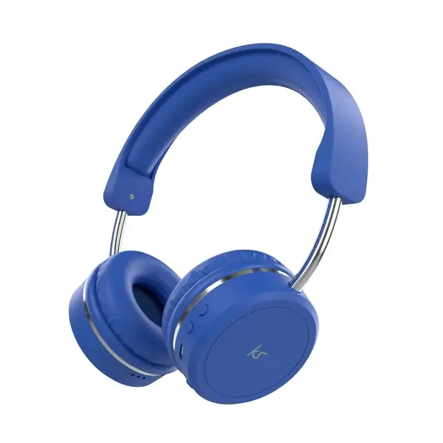 KitSound Hörlur Metro Blå On-Ear Trådlös Mic
