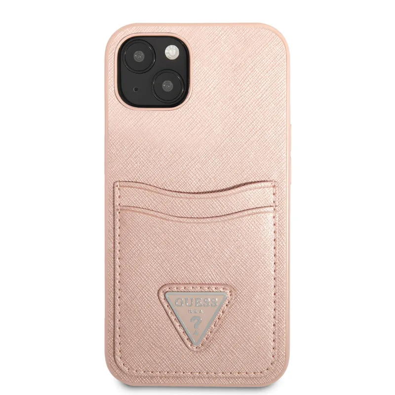 Guess iPhone 13/13 Pro Skal Korthållare Saffiano Triangle Logo