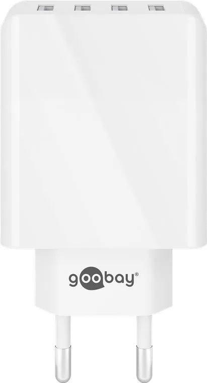 goobay 44962 4-vägs USB-laddare
