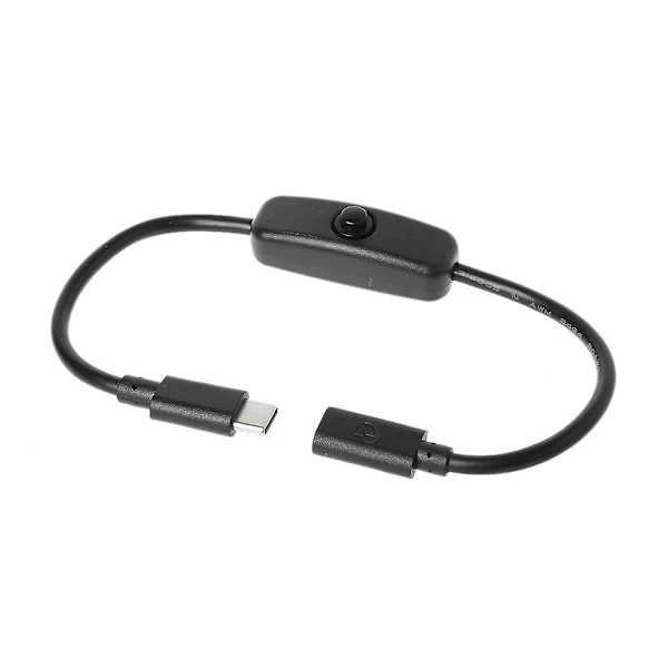 USB A USB C 3.0 kabel med strömbrytare typ C-kabel, datakabel och laddningskabel
