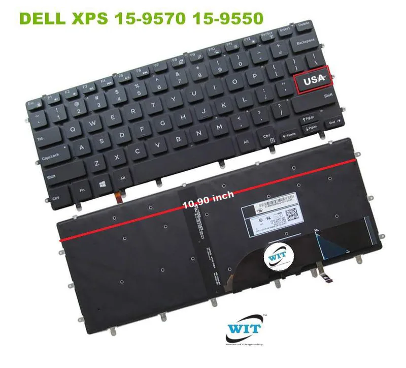 Dell XPS 15 9550 60 15BR N7547 N7548 Precision 5510 Inspiron 7558 7568 tangentbord 05P2NX
