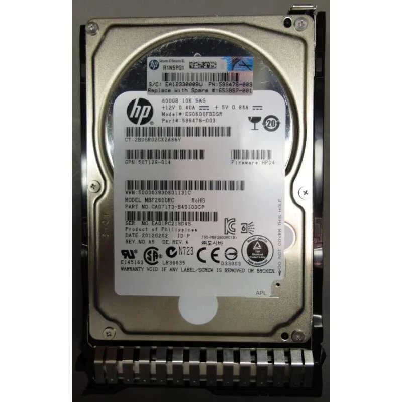 HP 600 GB hot-Plug SAS HDD