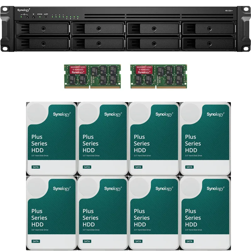 Bundle SYNOLOGY RS1221+ + 8xHAT3300-6T Plus Series