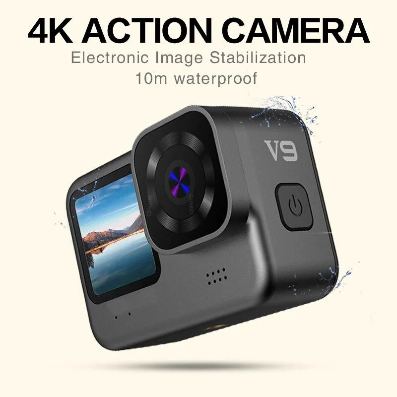 Actionkamera HD Med Fjärrkontrollskärm Vattentät Sportkamera Drive Recorder Sportkamera Hjälm Snorkling Action Cam