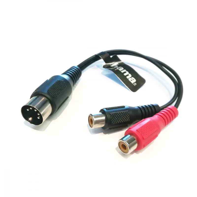 DIN 5 stift hane till 2 RCA hona professionell ljudkabel