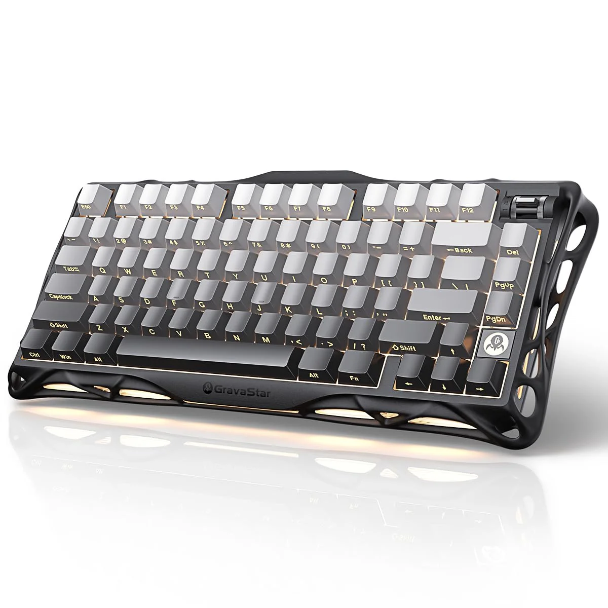 GravaStar Mercury K1 QWERTZ 75 % mekaniskt speltangentbord färggradient svart