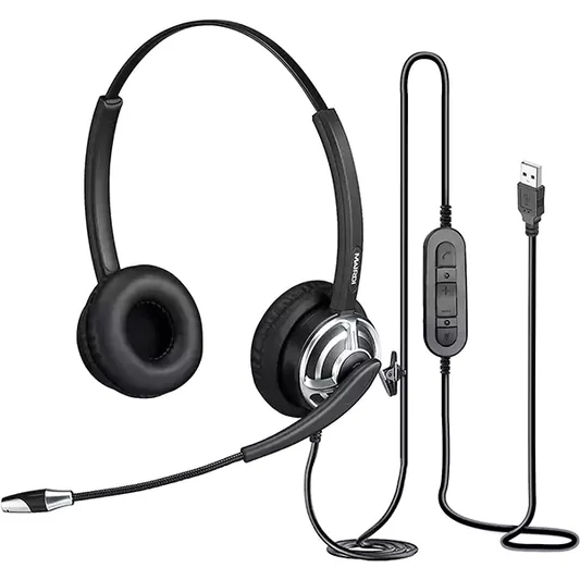 MAIRDI Telefonheadset med mikrofon brusreducering