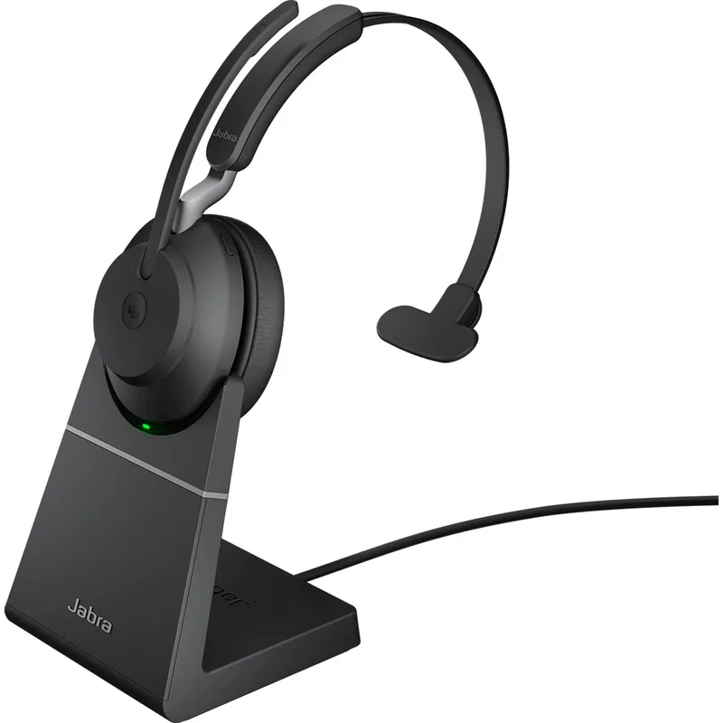 Jabra Evolve2 65 trådlöst headset med laddningsstation