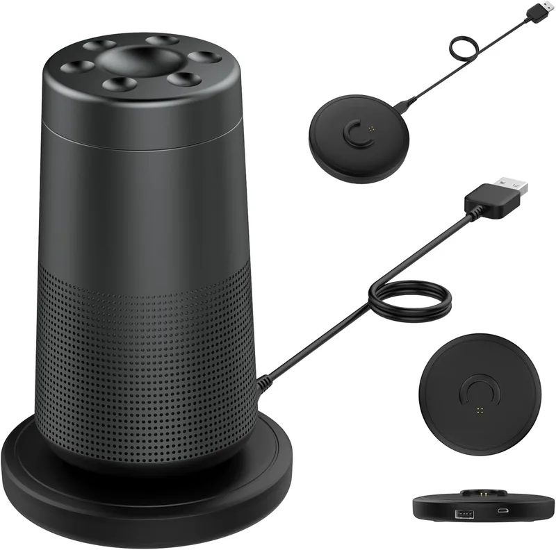 Laddare för Soundlink Revolve, Bärbar Hemhögtalare Laddningsvagga, Laddningsvagga Dock för Soundlink Revolve Soundlink Revolve Plus Bluetooth 360-högt