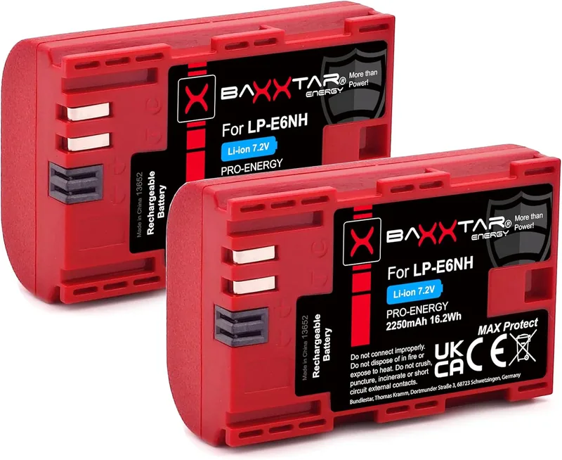 Baxxtar LP-E6 batteri 2250 mAh