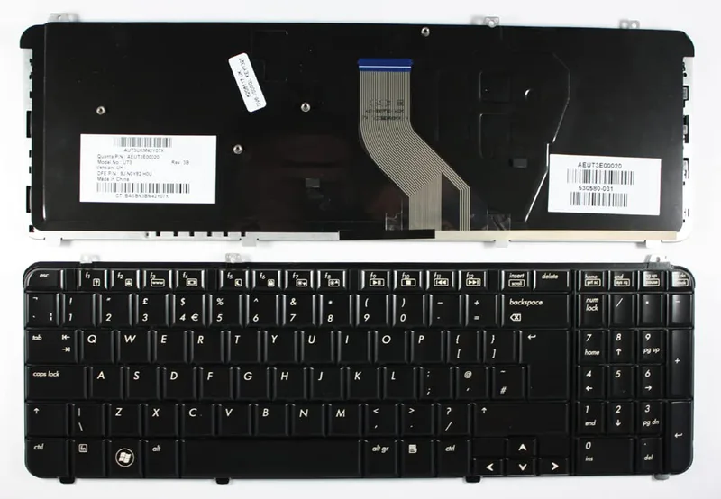 Keyboards4Laptops Storbritannien Svart Ersättnings Laptop Tangentbord Kompatibel med HP Pavilion dv6-1330ca