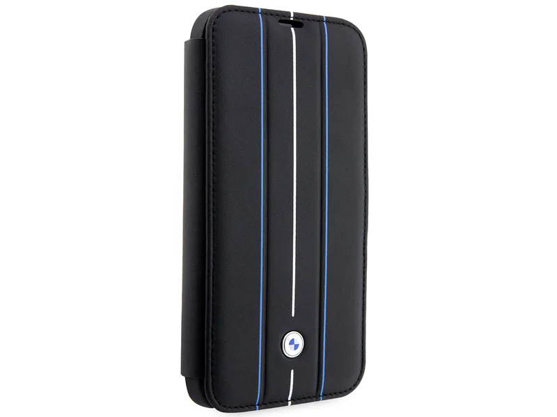 BMW iPhone 14 Pro Plånboksfodral Läder Stramp Lines