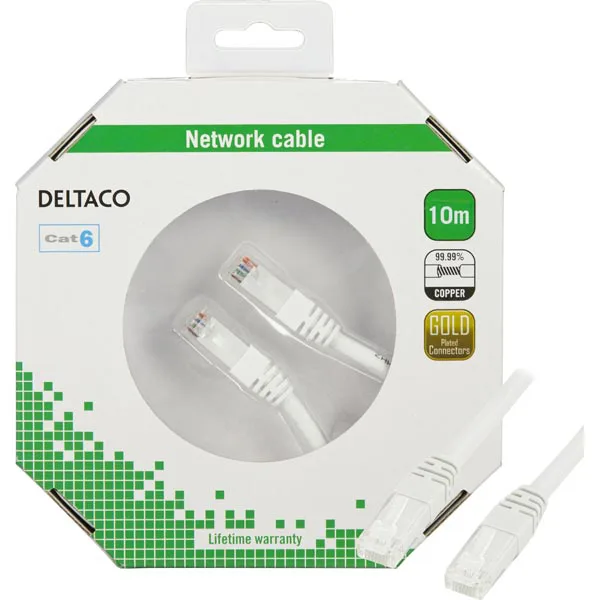Nätverkskabel CAT-6 kabel RJ45 1x 10 m