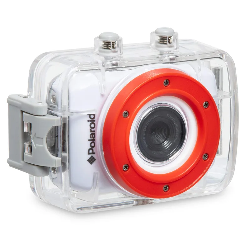 Polaroid XS7 HD 720p 5MP vattentät actionkamera med LCD-pekskärm, inklusive monteringssats