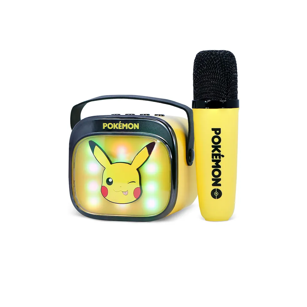 Pokémon Pikachu karaokemikrofon med trådlös högtalare och LED-lampor