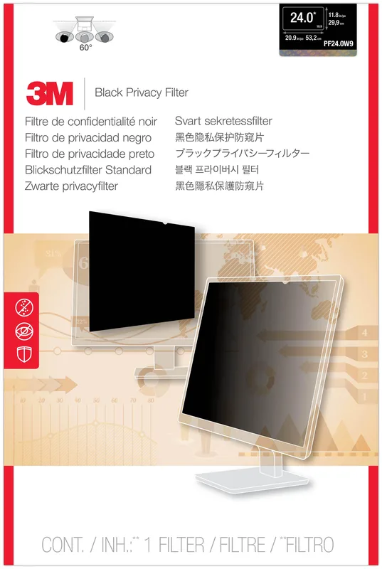 3M BPNDE001 sekretessfilter för skärmar 34 cm