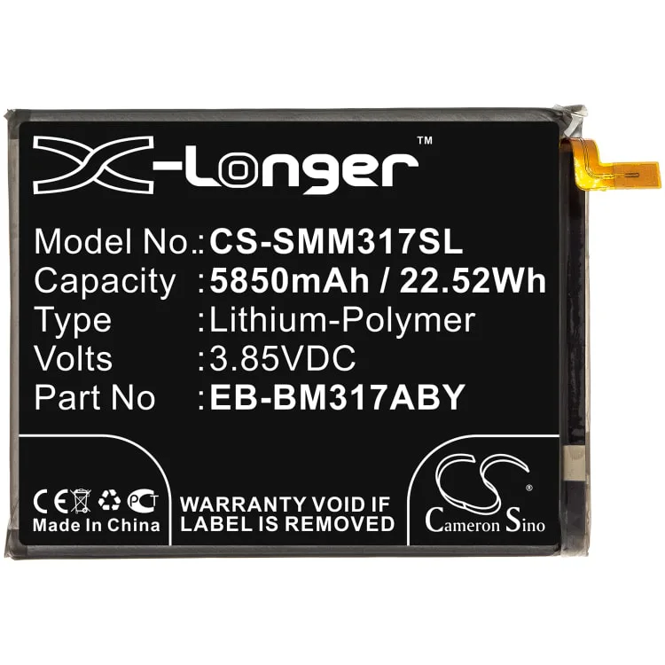 TECHTEK batterier vervangt EB-BM317ABY