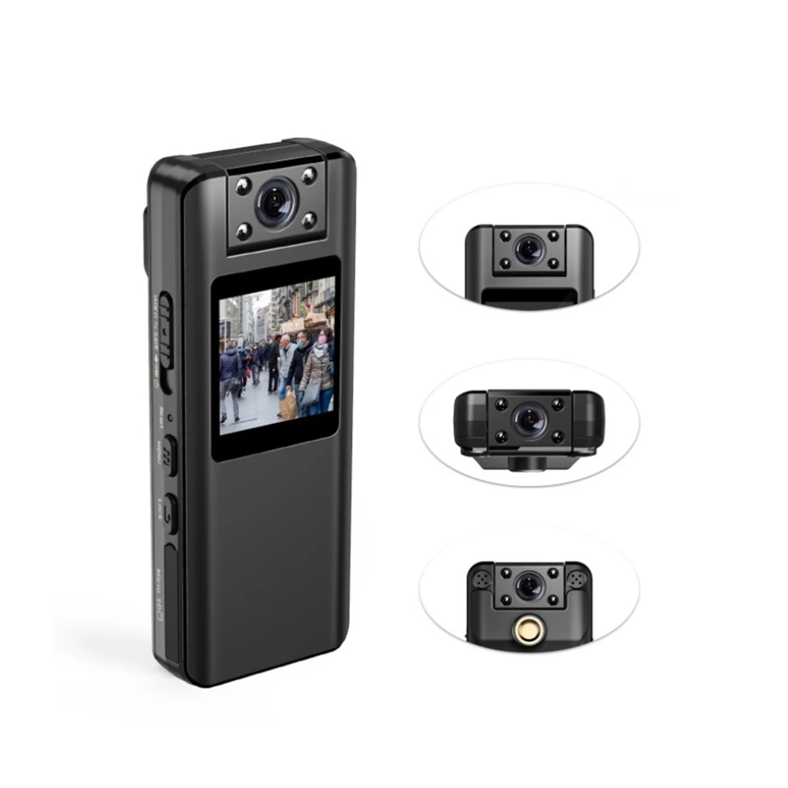 Kroppskameror A22 Mini Digital Camera 1080P HD-skärm Bärbar Magnetic Night Vision Liten videokamera Kroppskamera Utomhussport Camara