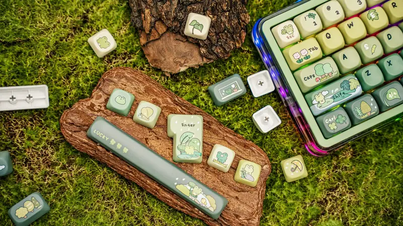 KiiBOOM X Cosydiaries Rainy Froggy Day Keycap Set
