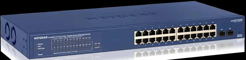 NETGEAR (GS724TP V3) Smart Ethernet PoE-webbhanterbar switch