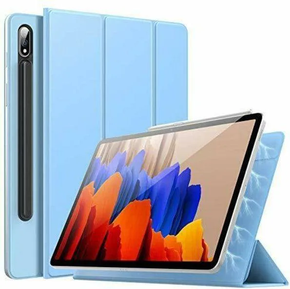 Tri-fold fodral med stativfunktion för Galaxy Tab S7 11", Blå
