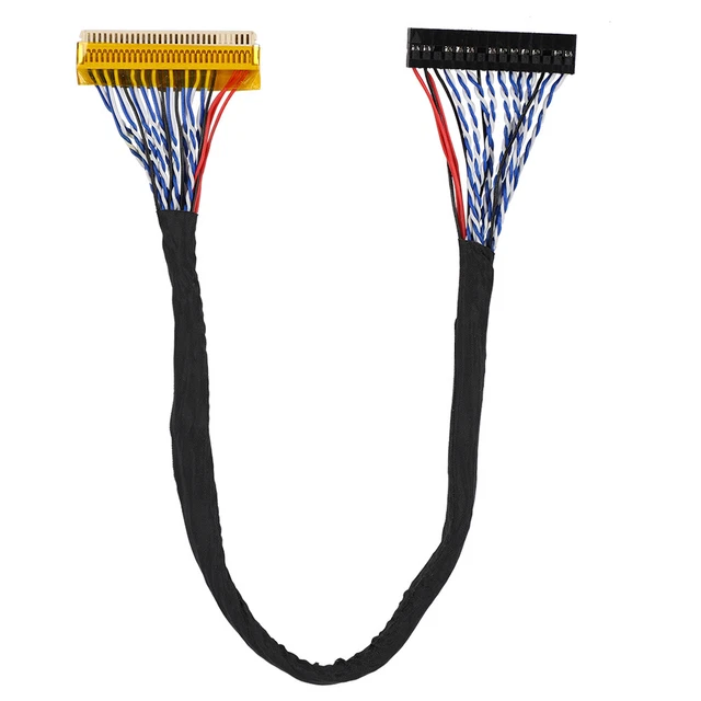 Professional 30Pin LVDS Cable 2 Channel 8-Bit för 17/19 Tum TFT LCD-panel, Paket med 5 LCD-LVD-kabel för Reparationsbutiker