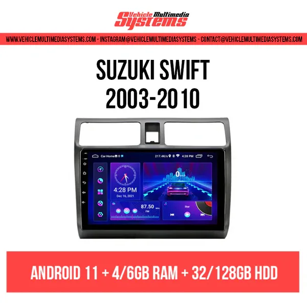 Android bilstereo 9-tums pekskärm för Suzuki Swift 2003-2010