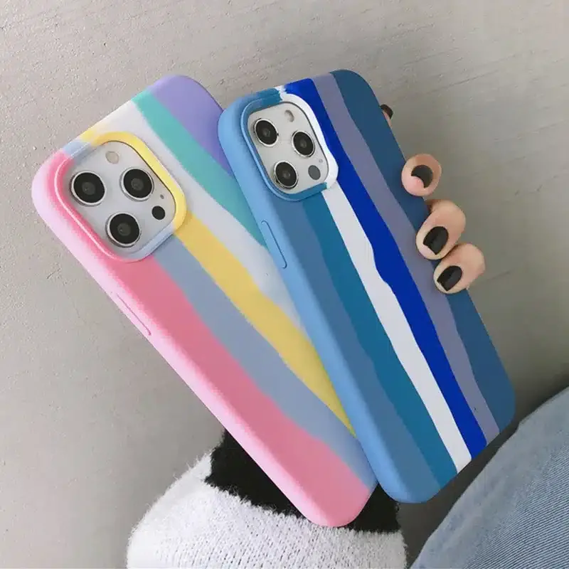 Celly Rainbow Solid Silicon Case iPhone 13