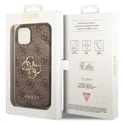 Guess iPhone 15 Skal 4G Logo Brun