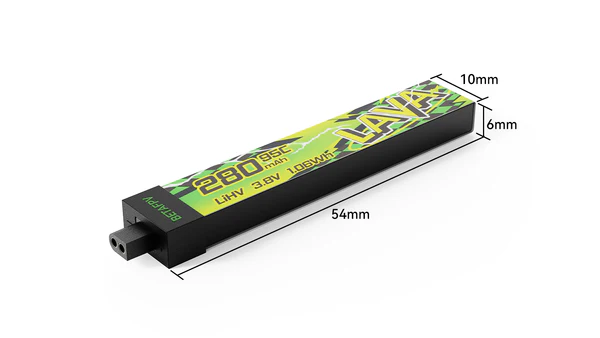 BETAFPV 5 st LAVA II 1S 280 mAh batteri 3,8 V 95C LiHV-batteri